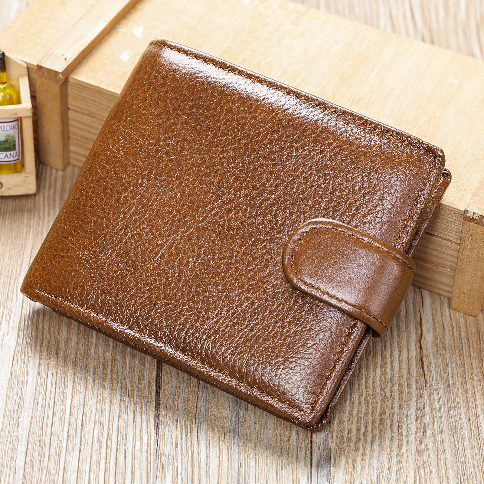 Fashionable Men's Wallet, Genuine Leather Clip Layer, Cowhide Casual Multi Slot Wallet - Image 7