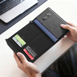 Premium RFID Blocking Passport Wallet – Slim Travel Organizer For Men Women With Card Slots & Detachable Chain, Secure