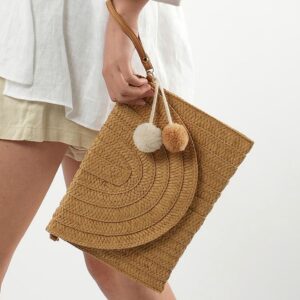 Straw Envelope Messenger Bag Hand-woven Beach Holiday Shoulder Crossbody Handbag Laizhou Factory Spot
