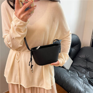 2026 New Fashion Versatile Single Shoulder Crossbody High-end Boat Yuanbao Mini Small Bag For Women