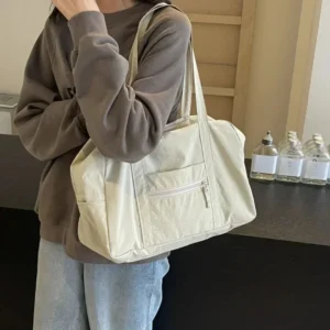 Casual Large Capaci Nylon Cloth Women Fashion Shoulder Short-Distance Travel Bag Fitness Bags 240816