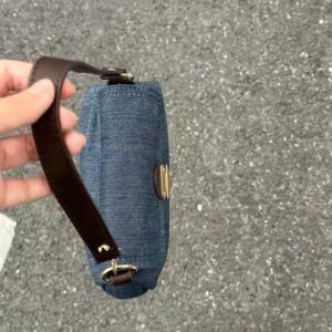 Niche Retro Color-blocking Shoulder Underarm 2026 New Fashion Handbag Crossbody Bag For Women With Denim Lock And