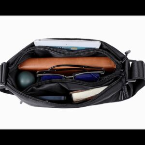 Waterproof Nylon Casual Crossbody Bag Front Zip Pocket Adjustable Strap Unisex Sports Travel Commute Large Capacity