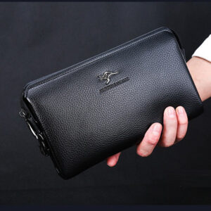 Secure Stylish Men’s RFID Blocking PU Leather Wallet With Lock – Slim Business Handheld Clutch For Daily Essentials &