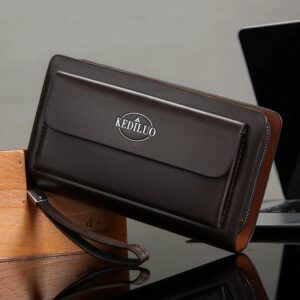 Cross-Border Double Zipper Business Commuting Large Capacity Clutch Men’s Bag