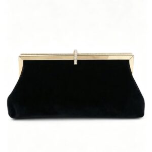 New Satin Dinner Fish Hook Women’s Clutch Celebrity Banquet Cheongsam Evening Bag, Diamond-encrusted Dress Bag.