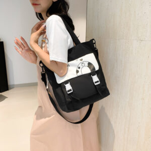 Korean Style Fashion Color-Block Handbag For Women 2026 Summer New Large Capacity Versatile Shoulder Commuter Trendy