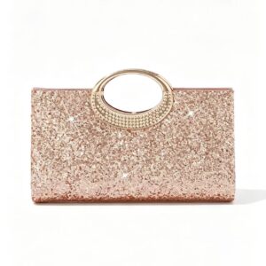 Factory Stock Sequin Ring Clutch Evening European And American Style Chain Crossbody Dress Bag Foreign Trade Wholesale