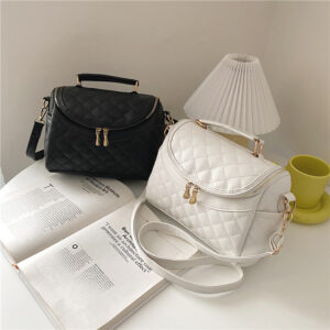 Foreign Trade Women’s New European And American Style Small PU Leather Quilted Embroidery Fashion Handbag Single