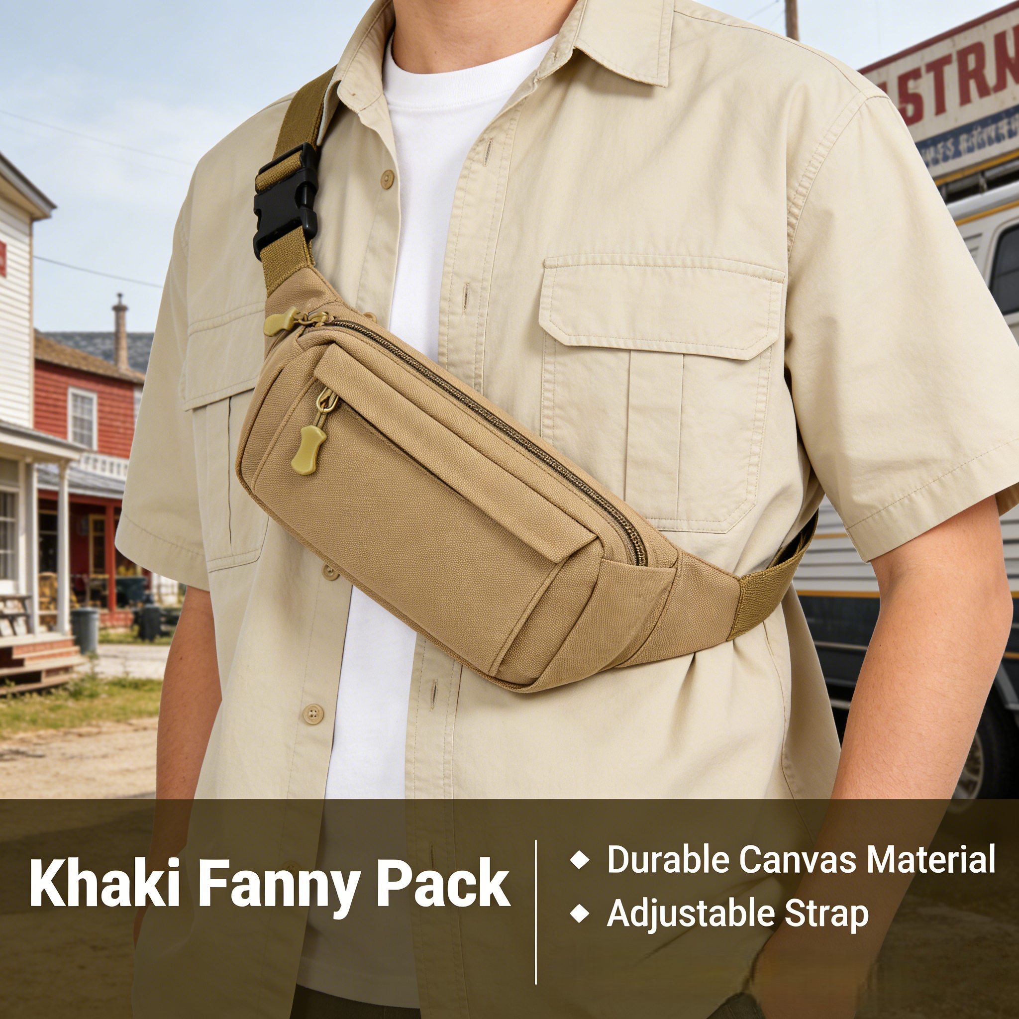 Lightweight Simple Nylon Fanny Pack Adjustable Waist Crossbody Belt Bag Men Women - Image 4