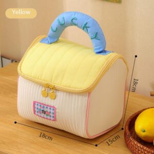 Cottage-Style Wedding Makeup Bag – Large Capacity Bridal Cosmetic Organizer With Handle