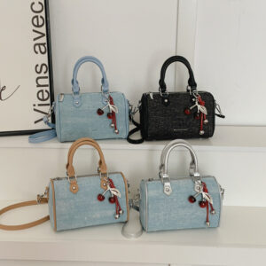 Luxury Women’s Denim Handbag New Style Crossbody Shoulder Bag For Everyday Use Boston Pillow Design