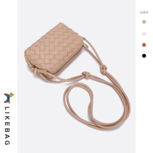 Shoulder Woman 2026 Top Quality New Hand Woven Camera Bag Knotted Zipper Large Capacity Crossbody Handbag High End