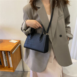 2026 New Vintage Textured Simple Women’s Stone Pattern Crossbody Ins Small Square Bag Fashionable Handbag Versatile