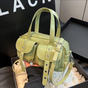 Bags New Fashion Trend Versatile Handheld Pillow Women’s High End Multi Pocket Solid Color Shoulder Messenger Bag