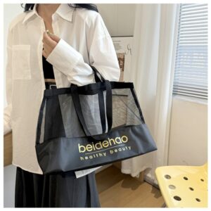 2026 Summer New Mesh Large Capacity Shoulder Ins Korean Trendy Personality Fashion Handbag Tote Bag For Women