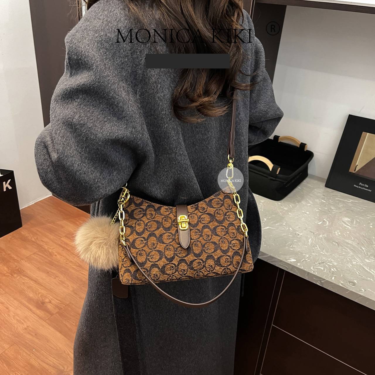 Women's Crossbody Bag Drawstring Handbag High-End Fashion Winter Style New Design - Image 3