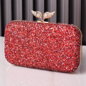New beaded sequin evening retro butterfly dress with diamonds for women’s cheongsam gold bag cross-border exclusive