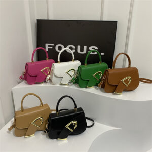 Unique Design Heart-shaped Lock Small Square For Women, 2026 New Model, Belt-decorated Handbag, Versatile Textured