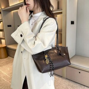 High-Quality Vintage Large Capacity For Women 2026 New Summer Commuter Shoulder Handheld Tote Bag