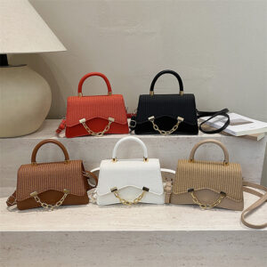 Stylish Women’s Large Capacity Handbag Elegant Fresh Trendy Shoulder Crossbody Textured Tote Small Square Bag