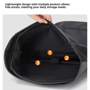 Fahionable Uniex Roll-Top Backpack – Waterproof Large Capacity Travel Laptop Bag For College, Work & Outdoor