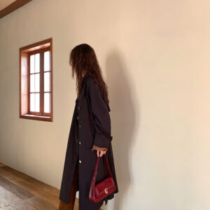 Baguette Bag Daily Matching Lock Closure PU Material Elegant Mature Style Single Shoulder Handbag
