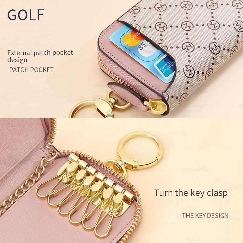 Golf GOLF Printed Fashion Card Zipper Coin Purse Car Key Chain Bag Women - Image 4