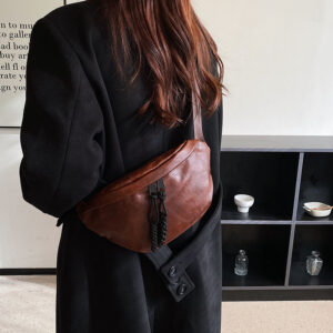 Crossbody Bags Purse for Women Crescent Shoulder Hobo Purses Vegan Leather Handbag with Adjustable Guitar Strap