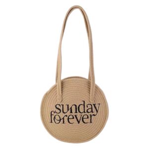 Large Capacity For Women 2026 Summer New Fashion Woven Handbag Shoulder Casual Versatile Straw Round Bag