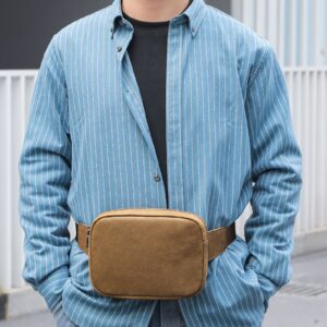 Leather Outdoor Multifunctional 2-in-1 Waist And Dual-use Chest Bag, Shoulder Bag