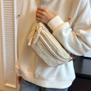 Men’s Women’s Casual Crossbody Japanese Style Trendy Waist High End Lightweight Chest Bag for Men And Women