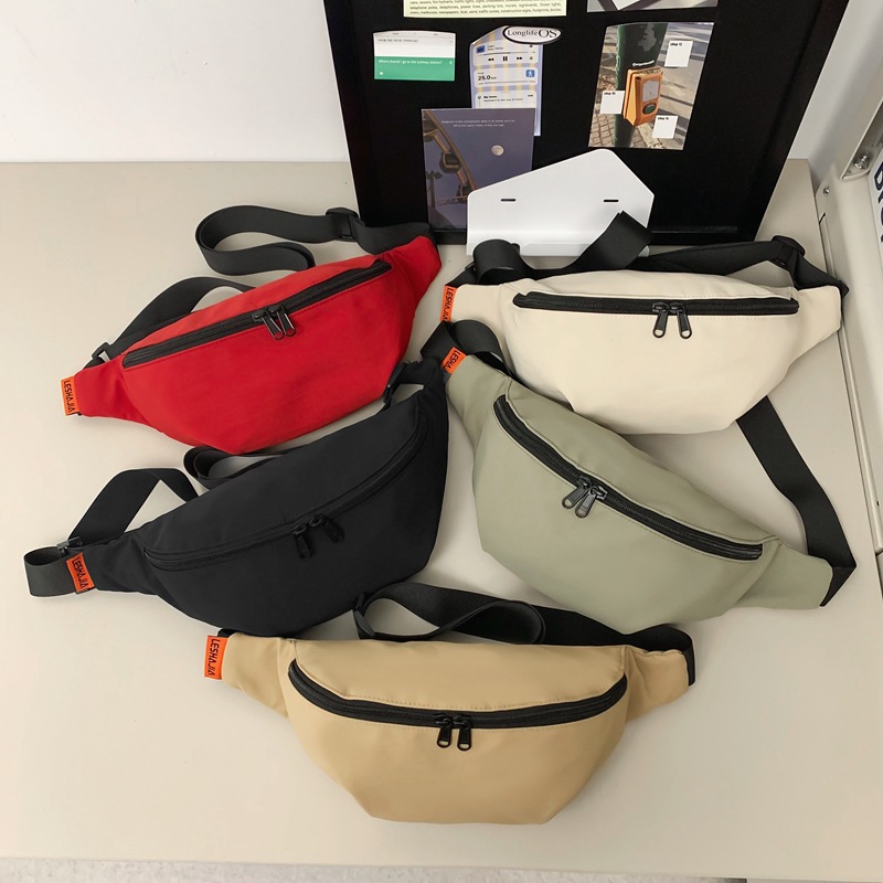 Solid Color Men's 2026 Sports New Waist Shoulder Chest Bag Simple And Stylish Backpack - Image 4