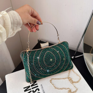 Diamond-encrusted Dress Evening 2026 New Exquisite Fashion Full Diamond Chain Versatile Women’s Crossbody Bag