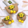 Dark brown ball flower yellow