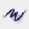 Dark blue with gray and gold