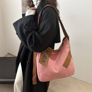 Casual Large-capacity Canvas Joker New Tote Simple Commuter Shoulder Messenger Bag Female