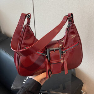Sweet And Cool Girl’s Unique Motorcycle Underarm For Women, 2026 Autumn/Winter New Trendy Fashionable Shoulder With Belt