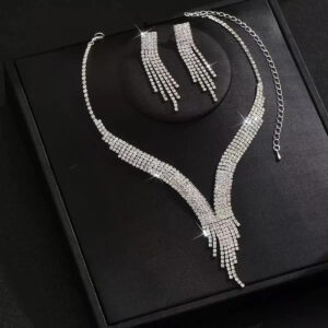 Women’s Jewelry Elegant Rhinestone Fringe With Geometric Design For Evening Parties Special Full Diamond Sparkling