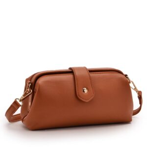 Designer fashion new retro hand-planted soft gold Doctor clip casual mini crossbody bag