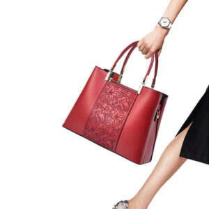 High end embroidery Chinese style middle aged women’s bag mother’s large capacity handbag