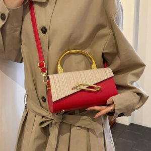 Elegant Women’s Crossbody Bag With Rhinestone Accents, PU Leather Small Handbag For Daily Use, Stylish Shoulder Purse In