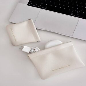 Mini Auto-Closing Travel Pouch – Premium Cosmetic Cable Organizer (Compact Wallet For Coins, Makeup & Small Essentials)