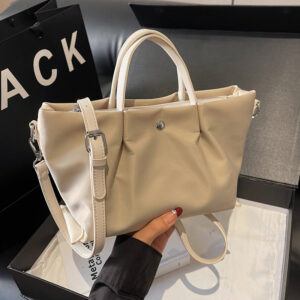 2026 New Women’s Large Capacity Casual Commuting Shoulder Lightweight Simple Handbag Fashionable Elegant Bucket Bag