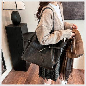 Vintage Fashion Tote Women, Autumn Winter 2026 New Commuting Underarm Bag, Large Capacity Casual Shoulder Bag For Women