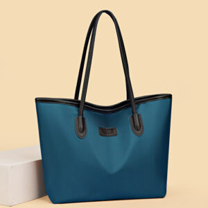 Cross-border Foreign Trade Leisure Large-capacity Women’s New Simple Shoulder Oxford Cloth Commuter Student Tote Bag