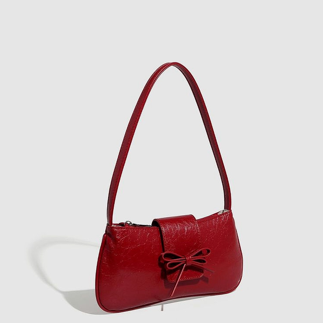 Shoulder With Butterfly Accent And Top Handle In Soft PU For Everyday Elegance Mini Square Clutch , Handbag, Women's - Image 2