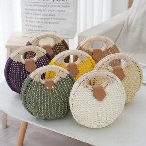 Minimally Handheld Beach Straw Versatile Fashion Woven Leisure Bag