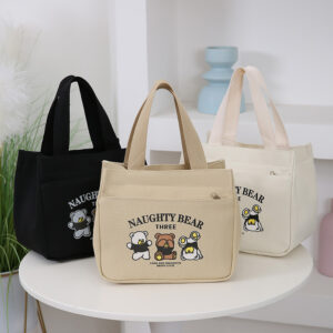 High-Quality Canvas Tote Moms, Simple Box For Outings, Commuting, Thickened Work Lunch Bag