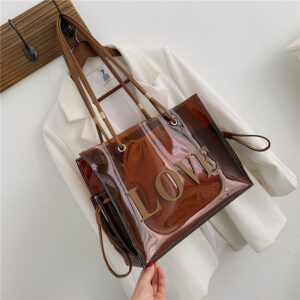 Tote Large Capacity Transparent Jelly Shoulder Crossbody Fashionable Big 2026 New Korean Bag For Women
